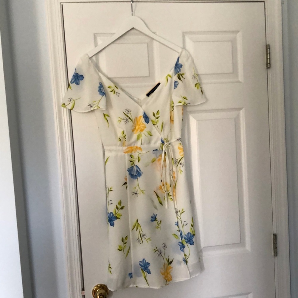French Connection floral waist-tie dress